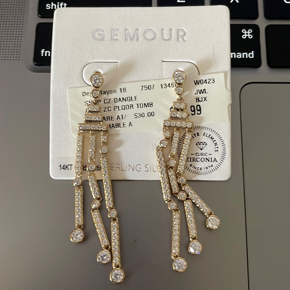 Brand New Gemour Dangle Earrings